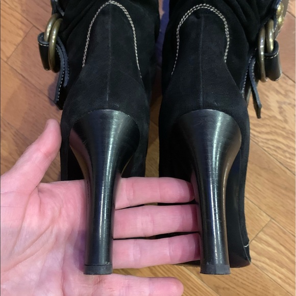 Coach  “Noreen" Black suede slouch boots size 7 B - Picture 7 of 11